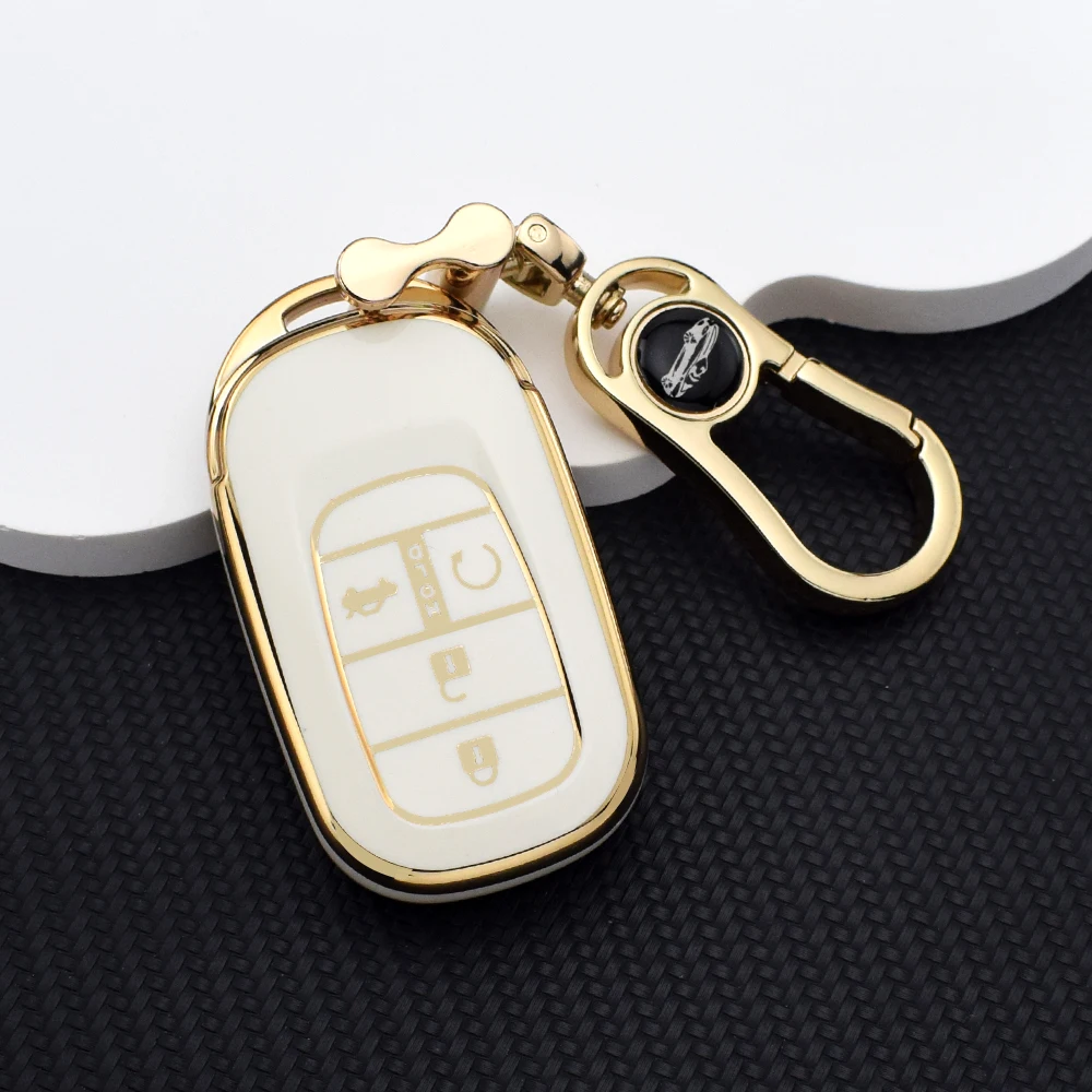 4 Buttons TPU Car Key Case Cover for Honda Civic 11th 2022 for Honda Civic Accord HR-V CR-V CRV 2022 2023 Protector Holder Fob