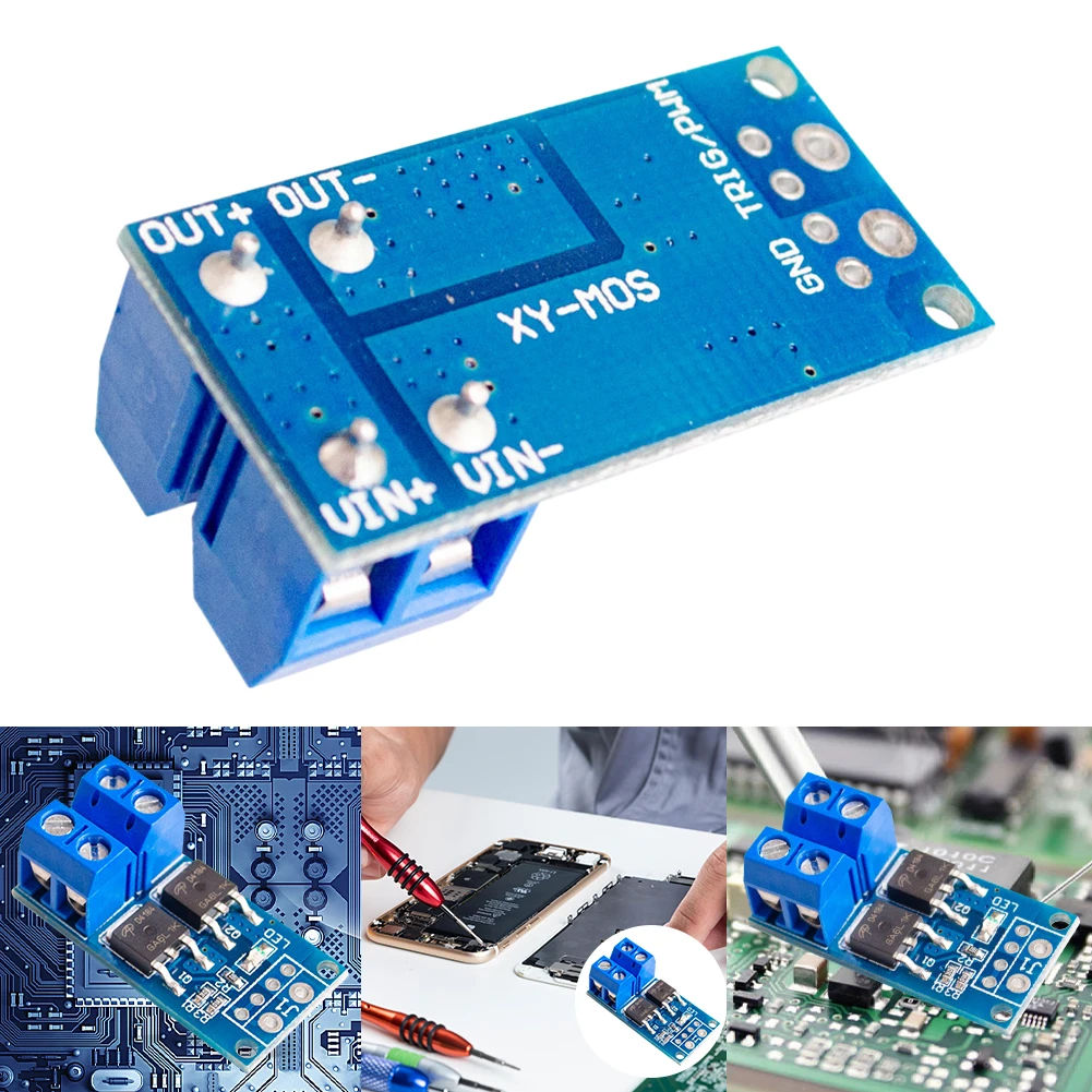 MOSFET Trigger Switch Drive Module DC 5V-36V PWM Adjustment Electronic Switch Control Board 400W for Lamp Brightness Control