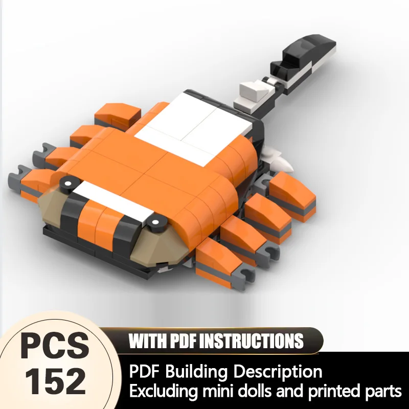

Creators Animal Series Model MOC Building Bricks Horseshoecrab Modular Technology Gifts Holiday Assemble Children Toys Suit