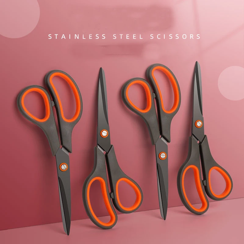 Titanium Non-Stick Scissors, Professional Stainless Steel Comfort Grip, All-Purpose, Straight Office Craft Scissors for DIY art