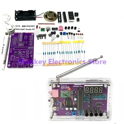 DIY Radio assembly kit fm fm circuit board making microcontroller electronic production soldering practice loose parts with Case