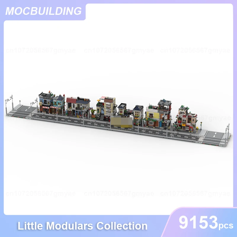 MOC Building Blocks DIY Assemble Bricks Little Modulars Collection Model City Architecture Educational Xmas Toys Gifts 9153PCS
