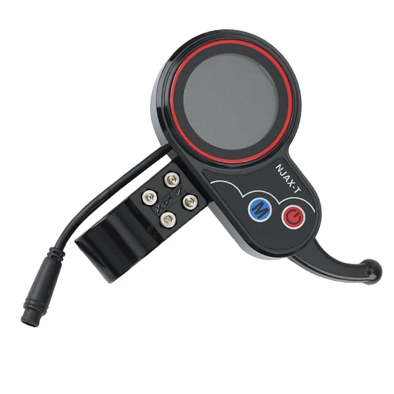 1 Piece NJAX-T Electric Scooter Dashboard Meter 36V 48V Adjustable 6PIN Black Plastic For Electric Scooter Accessories