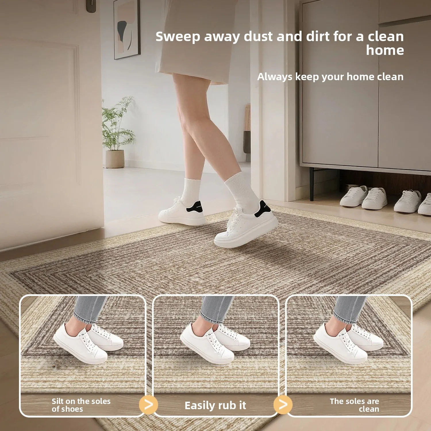 2026 New Arrival Belgium Velvet Doormat Premium Outdoor Front Door Carpet Home Entryway Hallway Entrance Floor Mat