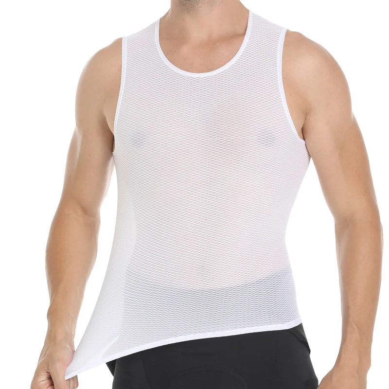 Men's Cycling Base Layer Sleeveless Cycling Vest MTB Bicycle Vest Quick Dry Breathable Mesh Underwear Cycling Clothing