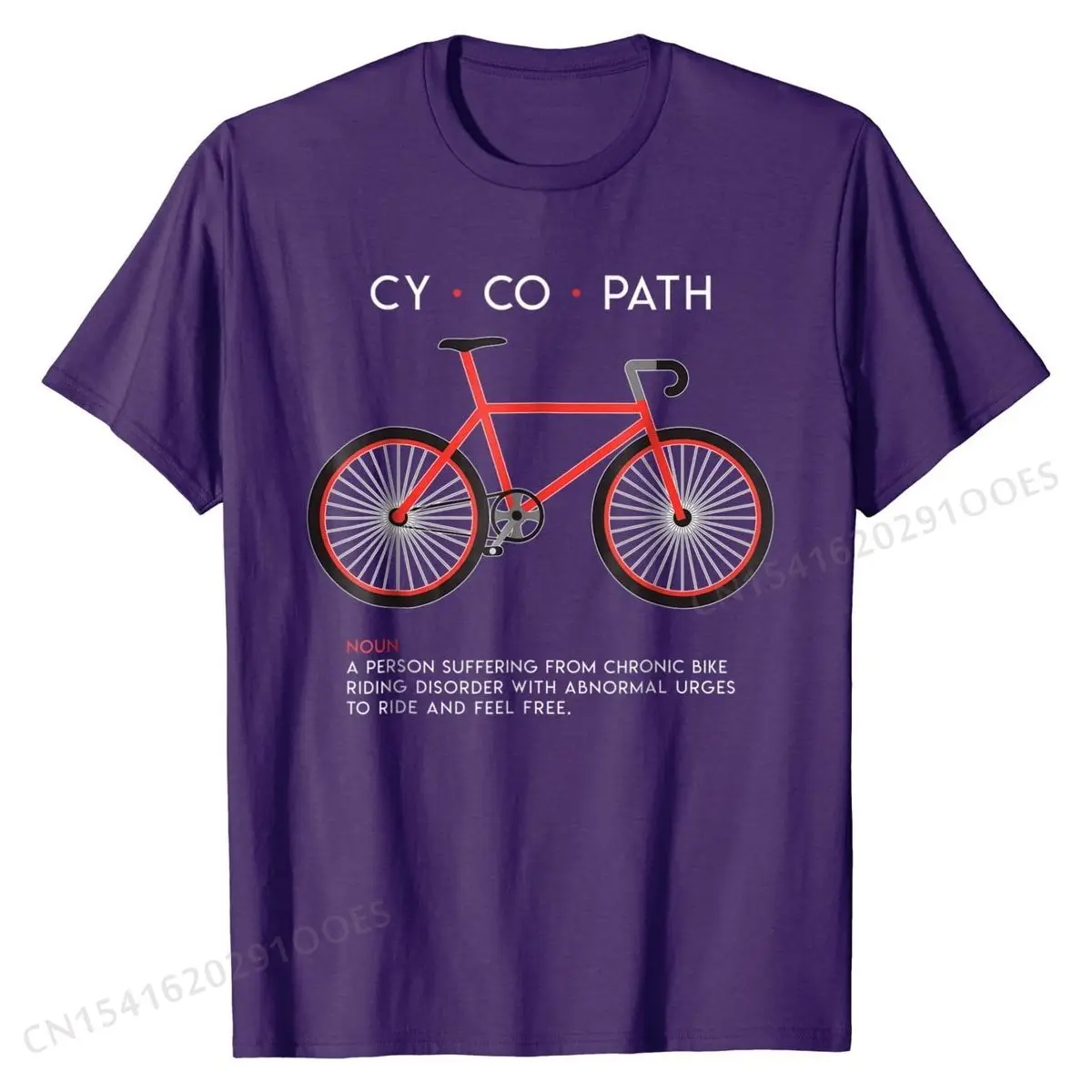 CYCOPATH - Funny Cycling and Bicycle Riders Bike T-Shirt Mens Faddish Casual Tops Tees Cotton Tshirts Funny