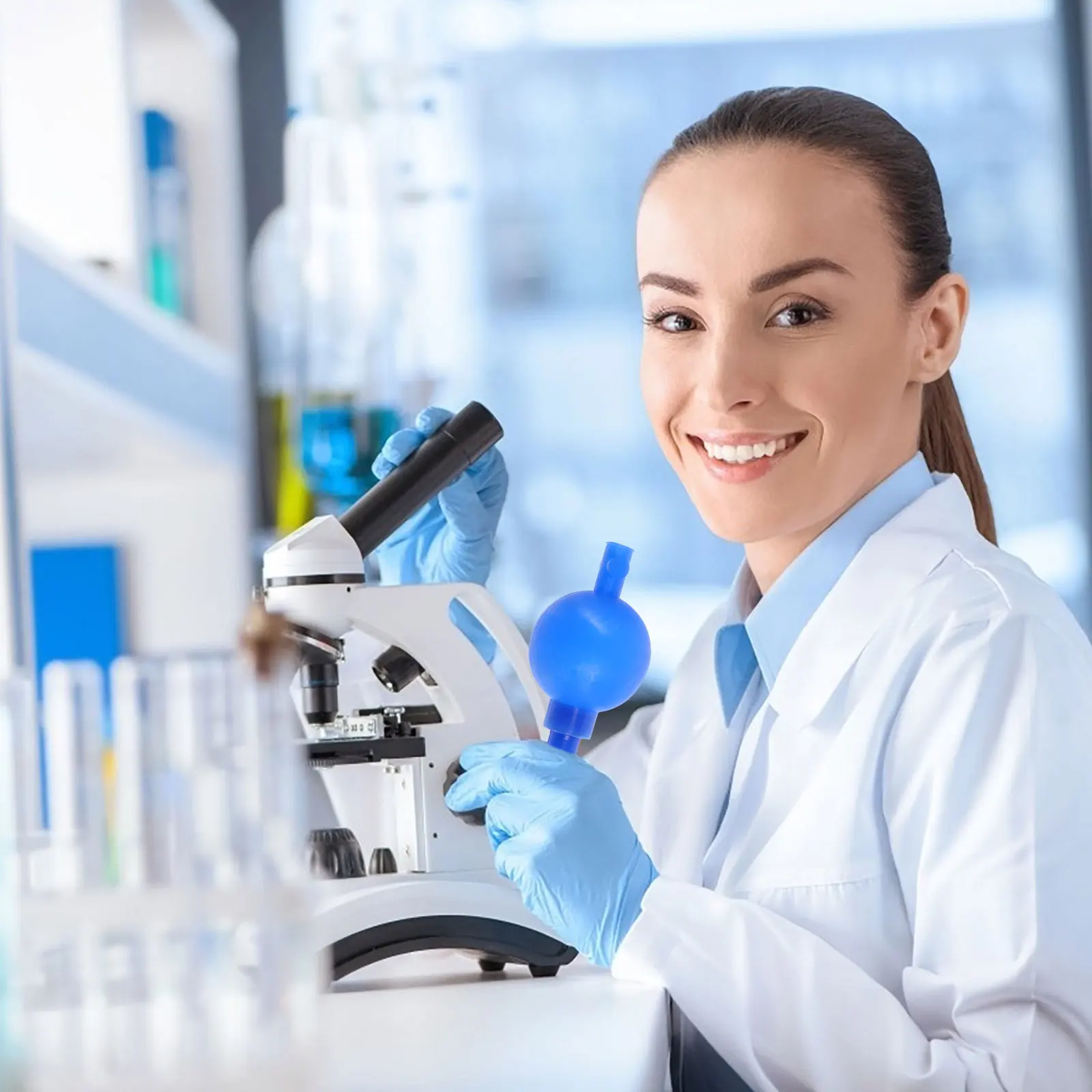 

Quantitative Suction Bulb Three-Valve Pipette Filler For Laboratory Silicone Lab Suction Device Liquid Extraction Tool