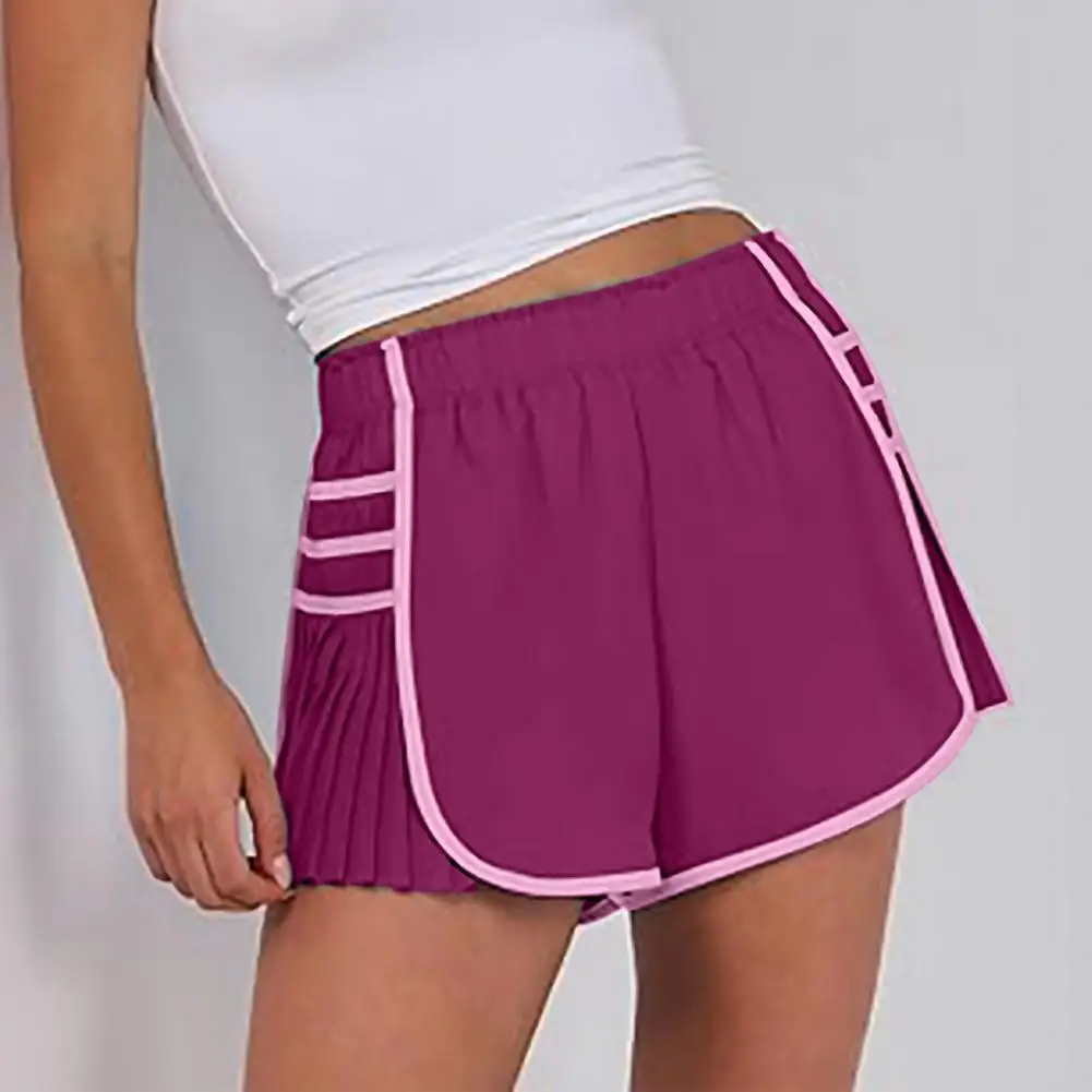 Szorty A-line stylowe damskie letnie spodenki sportowe z wysokim stanem elastyczne luźny krój tkanina szybkoschnąca do biegania jogi tenis