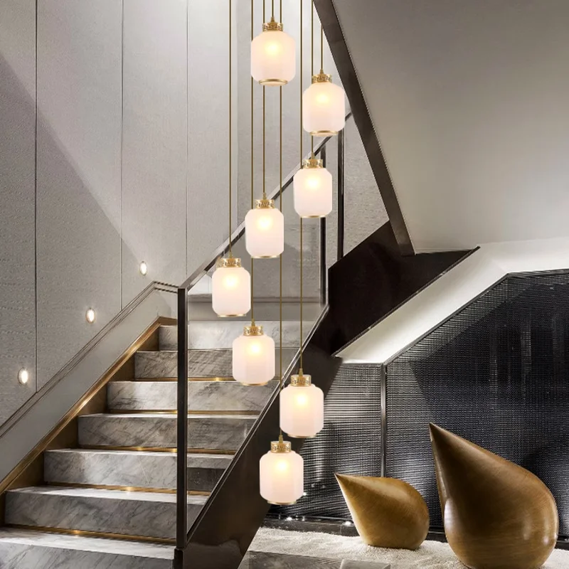 Modern home decoration crystal chandelier, stair Pendant lamp, living room Pendant lights, interior lighting