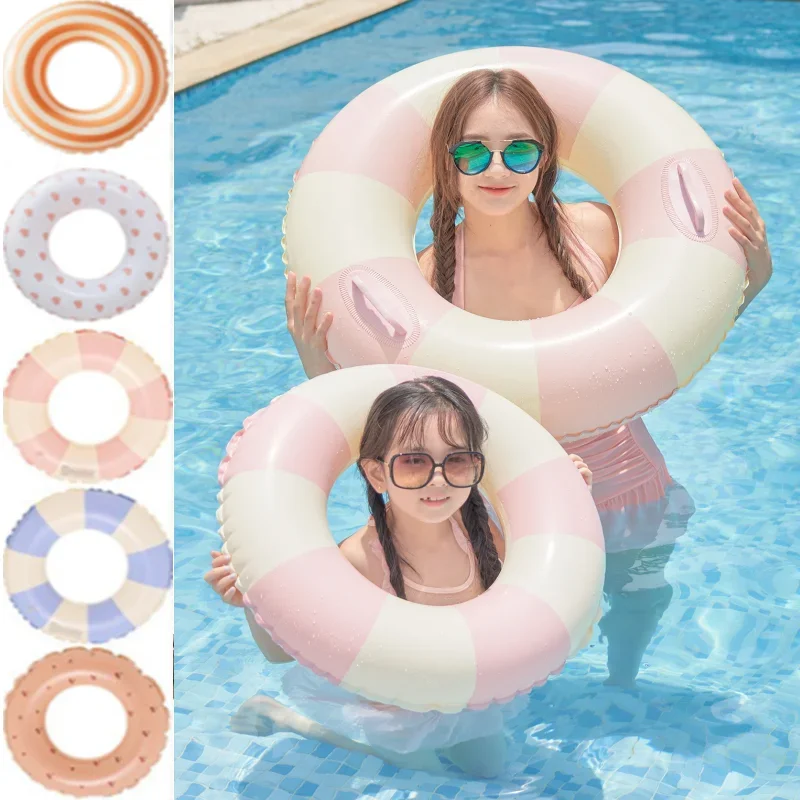 Swimming Ring Inflatable Pool Float for Teen Kids Swimming Circle Baby Thickened donut Swim Tube Water Play Swimming Pool Toys