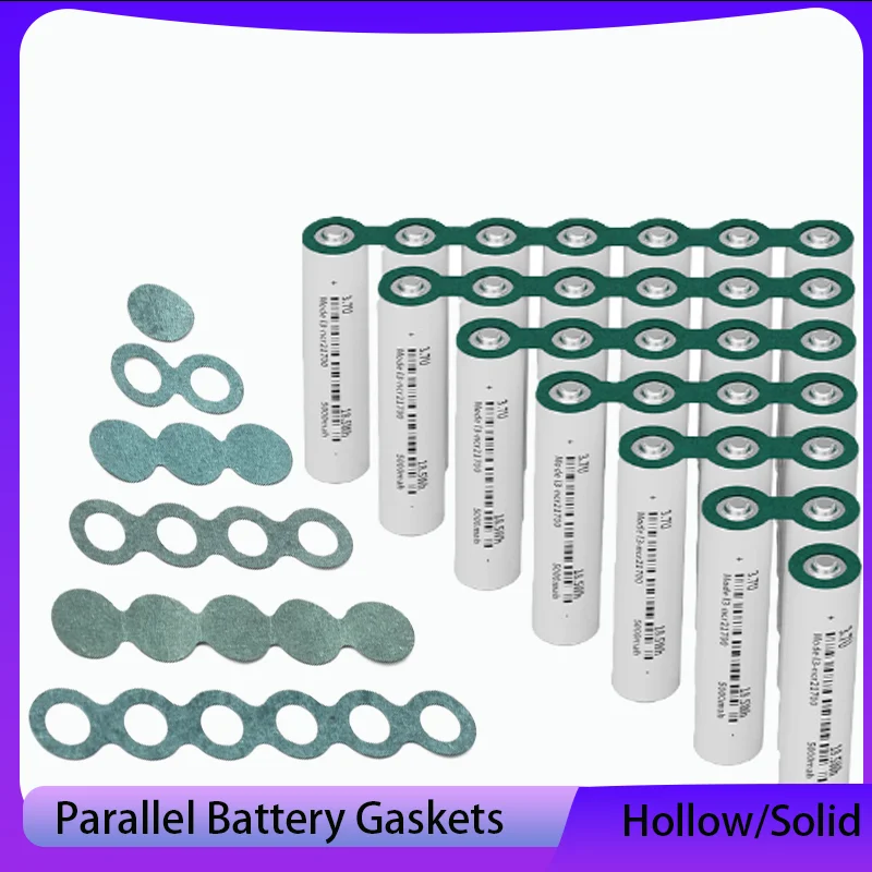 Battery Insulation Gaskets for Li-ion Cells, Adhesive Electrode, Insulated Pads, Bulk Pack, 18650, 21700, 2S-8S, 25-1000Pcs