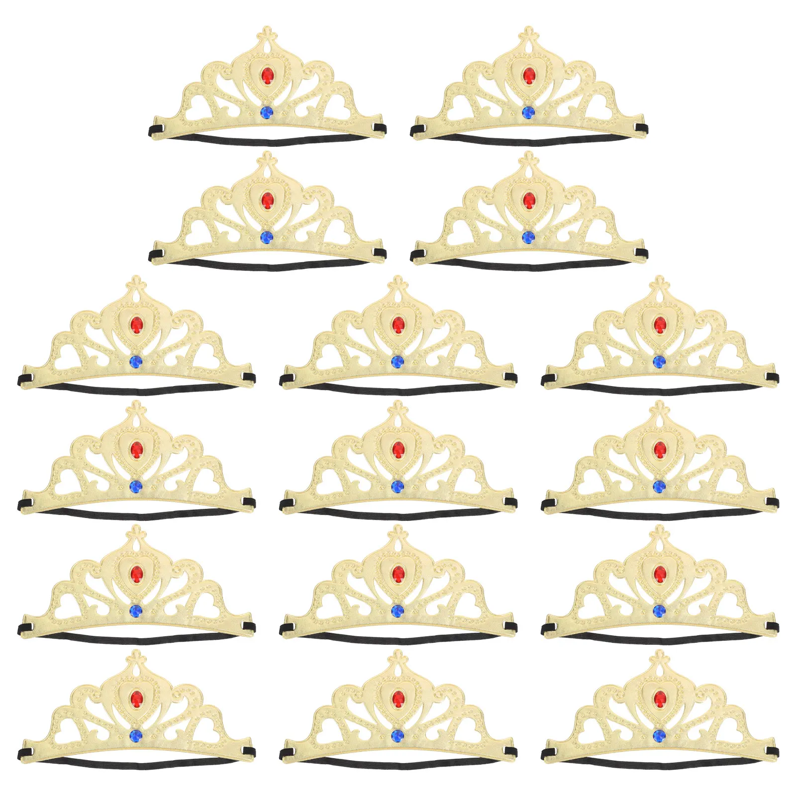 

16pcs Birthday Crown Kids Party Crown Elegant Headdress Cloth Fabric Photo Prop Hair Accessory Baby Shower Christmas Gift
