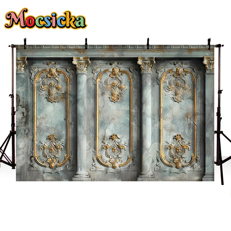 

Mocsicka Vintage Palace Backdrop For Adult Wedding Maternity Portrait Photography Background Exquisite Wall Studio Photo Props