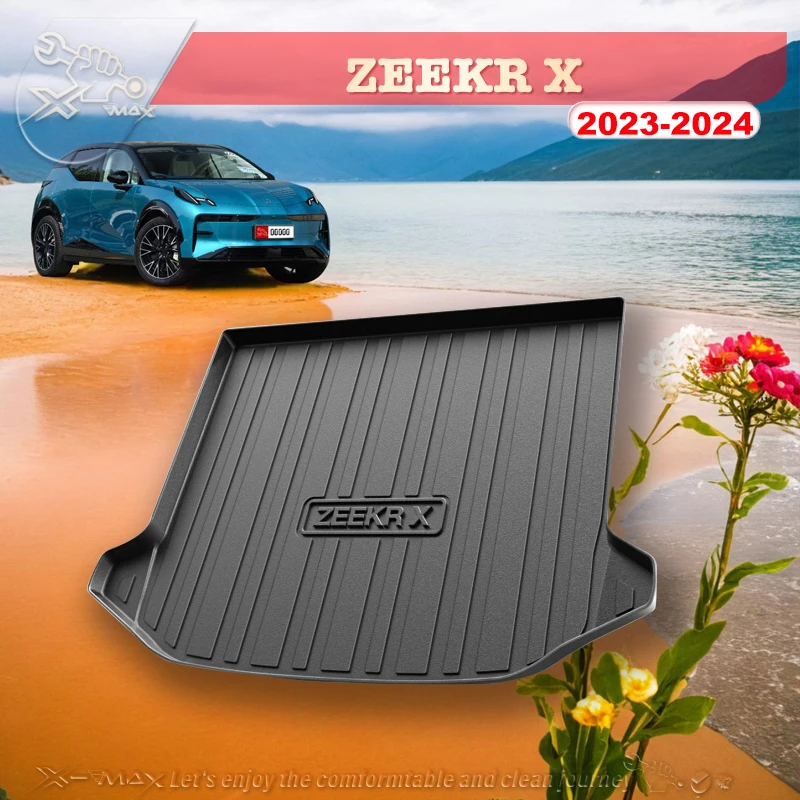 

For ZEEKR X 2023-2024 Fit Car Trunk Mat All Season Black Cargo Mat 3D Shaped Laser Measured Trunk Liners