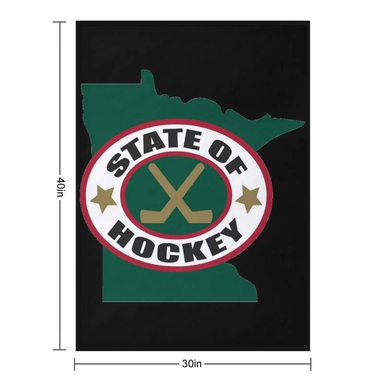 State of Hockey Throw Blanket Moving Loose blankets and throws Thin Thermal Softest Blankets
