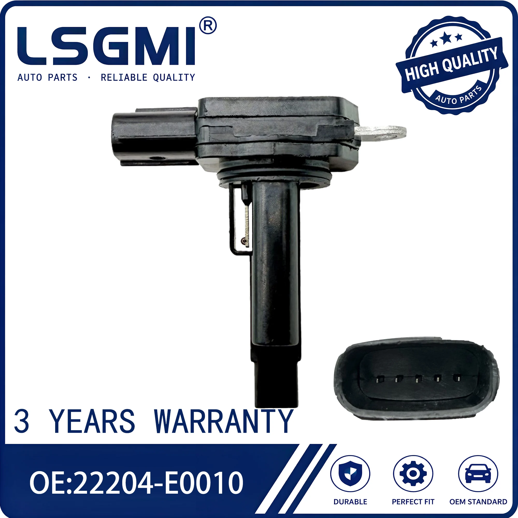 Mass Air Flow MAF Sensor 22204-E0010 for ino Dyna Toyoace Toyota Hilux Hiace Coaster 4.0L 2004–2011