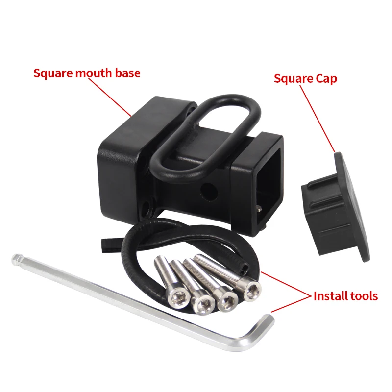 High strength steel Square Mouth Base with 2-Inch receiver for LAND CRUISER