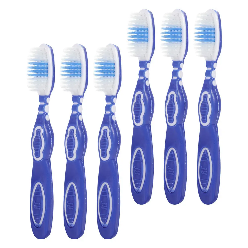 

6 шт. маленьких зубных щеток для использования в тюрьме, износостойкие, с эргономичной ручкой, эффективная чистка зубов, компактные, удобные для путешествий
