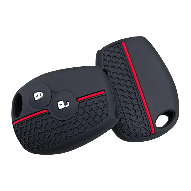 Llaveros de silicona para llave de coche, 2/3 botones, para Renault Duster Clio DACIA 3 Twingo Logan Sandero Modus para Nissan