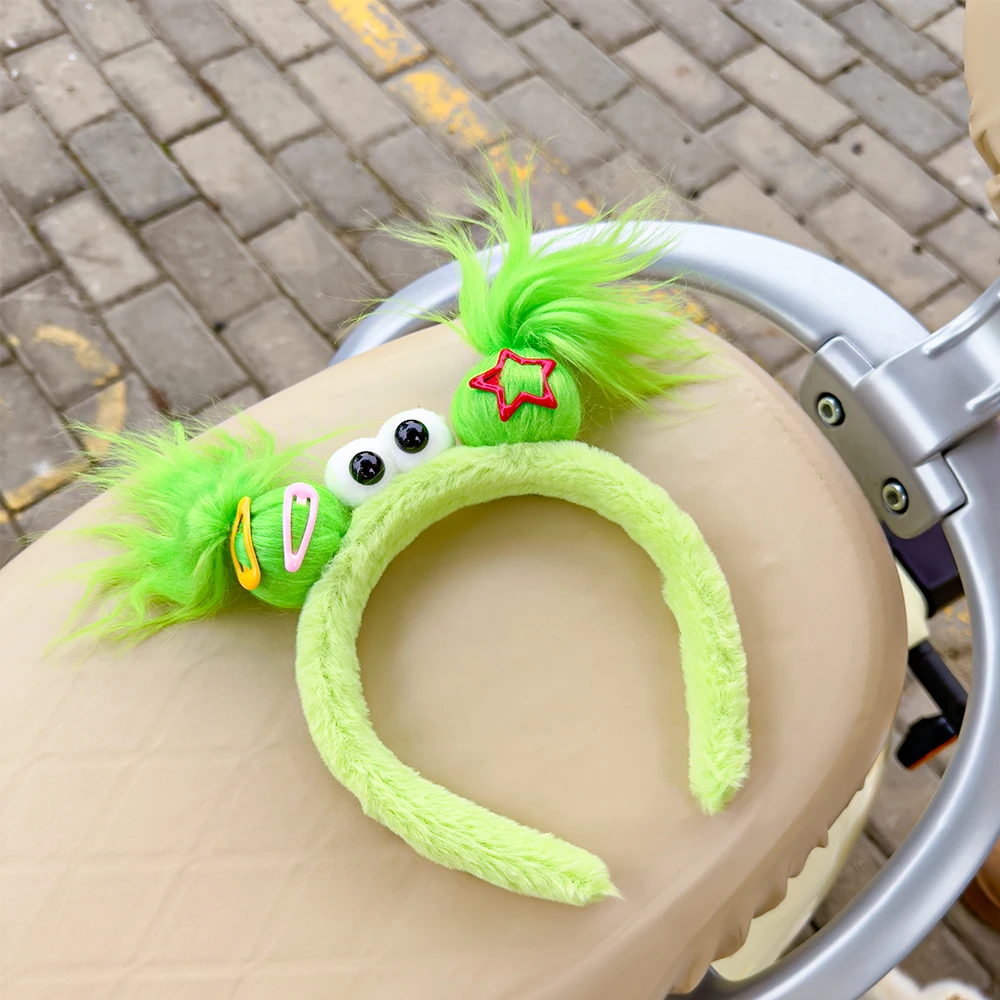 Plush Ugly Doll Hairband Women Creative Funny Headband Cute Wash Face Hoop Winter Hair Accessories