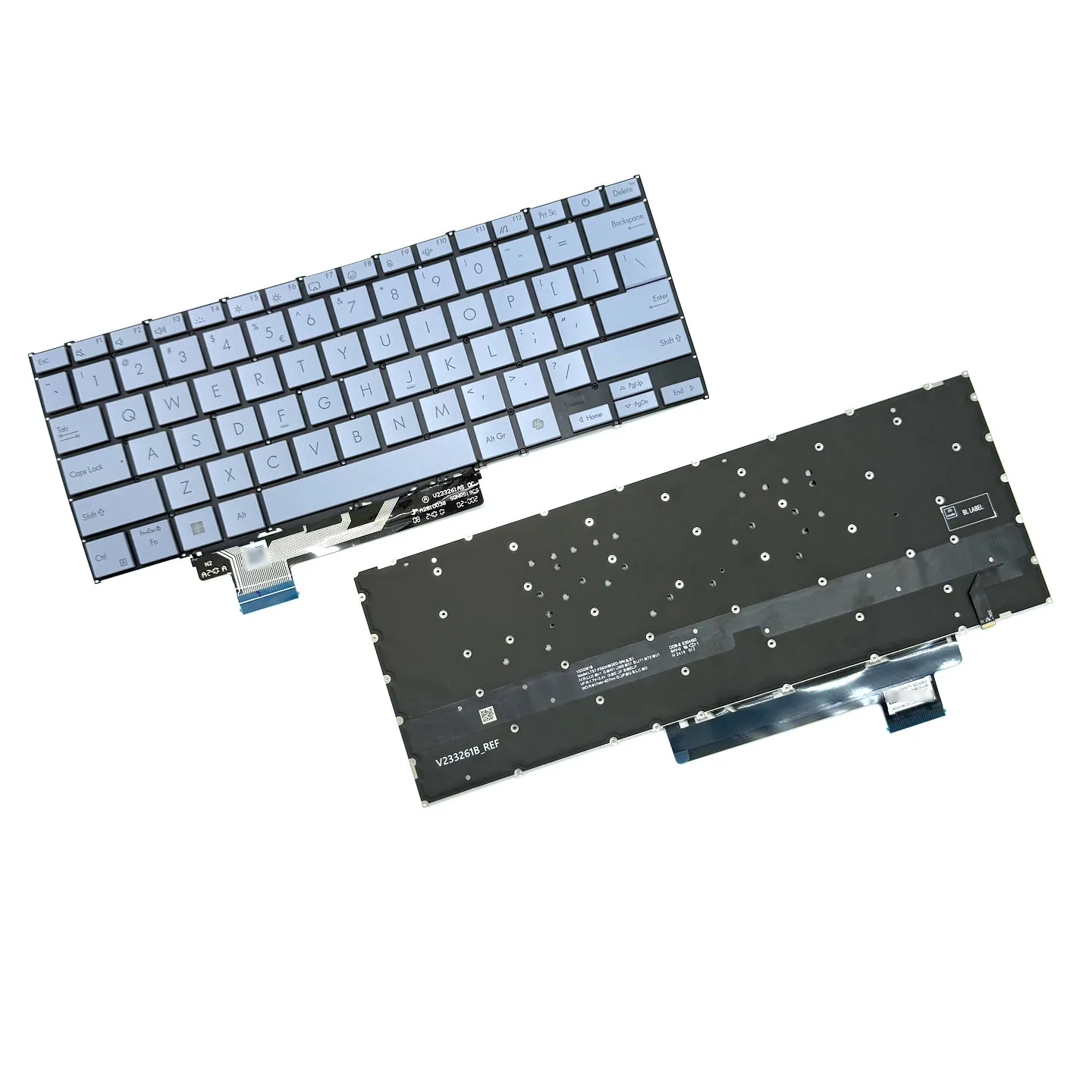Immagine 6: Tasti e Supporti per Tastiera Laptop A-Doc 14Air Vivobook S 14 OLED S5406 M5406, Accessori e Ricambi in Gomma