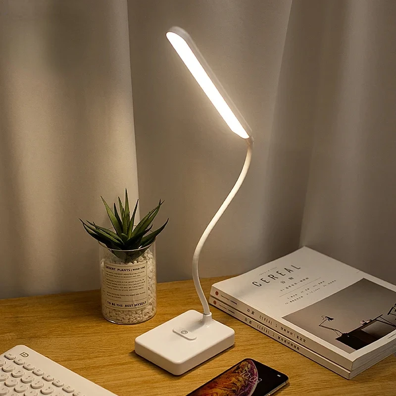 

USB Rechargeable LED Foldable Desk Lamp Eye Protection Touch Dimmable Reading Table Lamp Led Light 3 Level Color Crow lamp Light