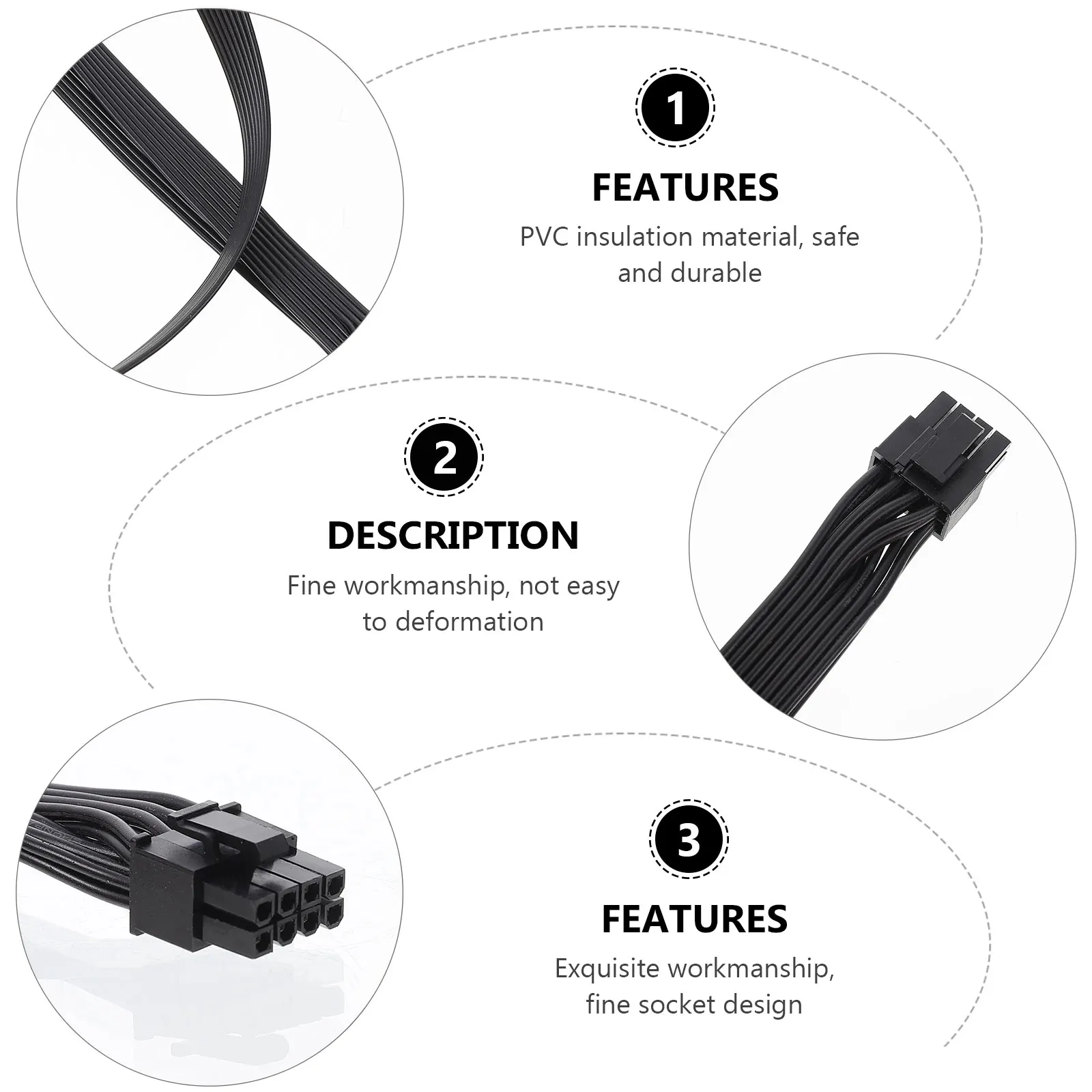 

Cable Power Conversion Board Pcie Cables Splitter Graphics Card Connector Adapter