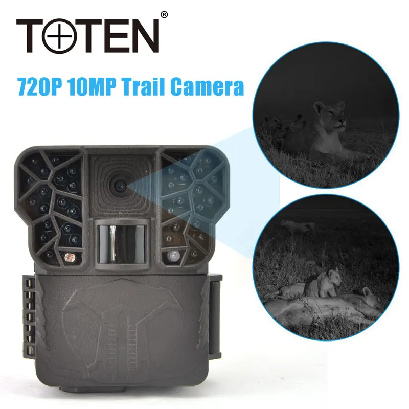 

TOTEN Outdoor Wildlife Camera 940nm LED 10MP 720P Trail Camera Infrared Day Night Vision Hunting Device Tracking Surveillance