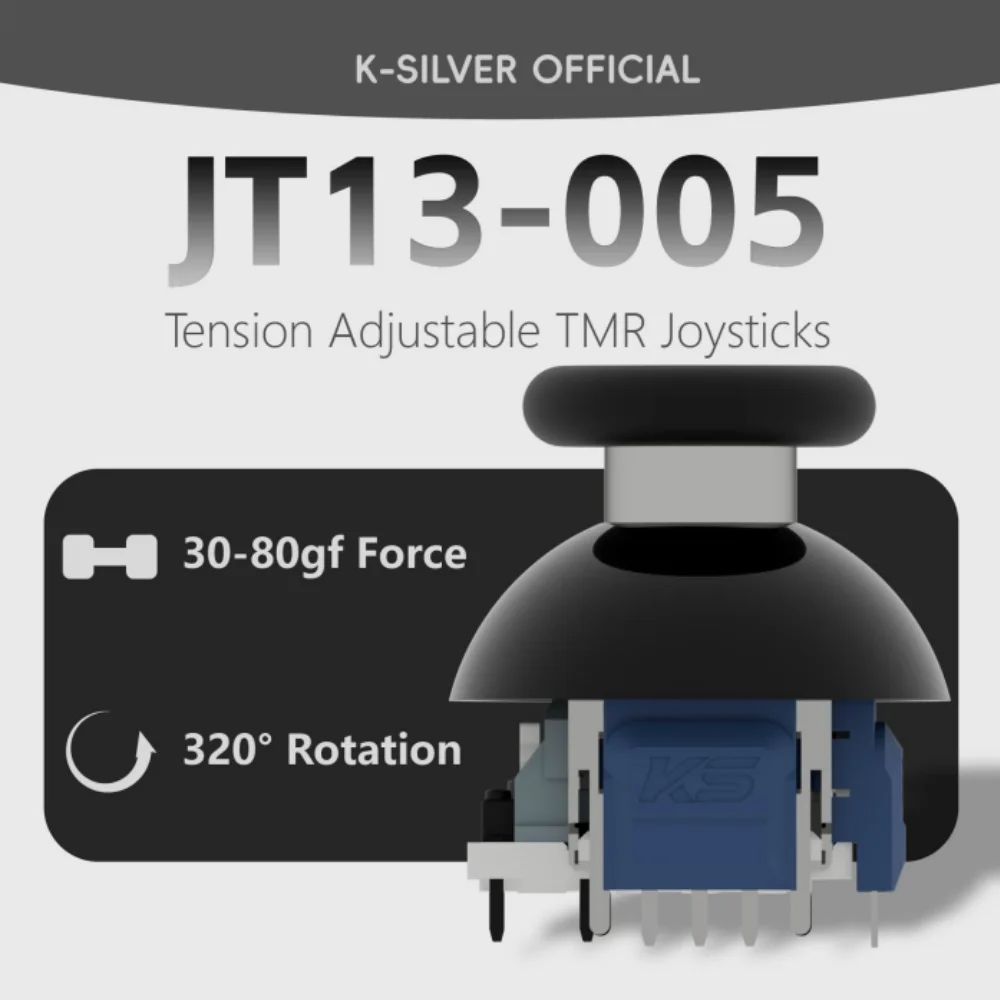30-80gf Force For PS5 K-SILVER JT13-005 320° Tension Adjustable TMR Magnetic Joystick Anti-drift Stick for PS4/Switch Pro/XBOX - view 4