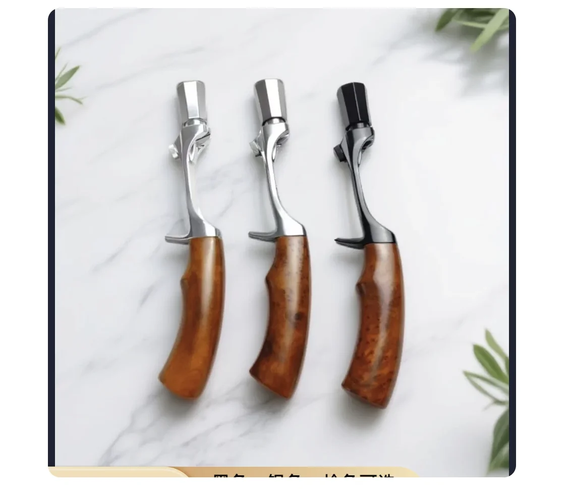 Micro submersible handle, solid wood locking type, Luya pole handle, micro material, Makou handle, pure