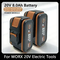 Batterie De Rechange Aste Au Lithium-ion D'origine Worx WA3551, WA3553 WX176 WX550 WX386 WXino 3 WXgain, WX800,WU268 20V, 8,0 Ah