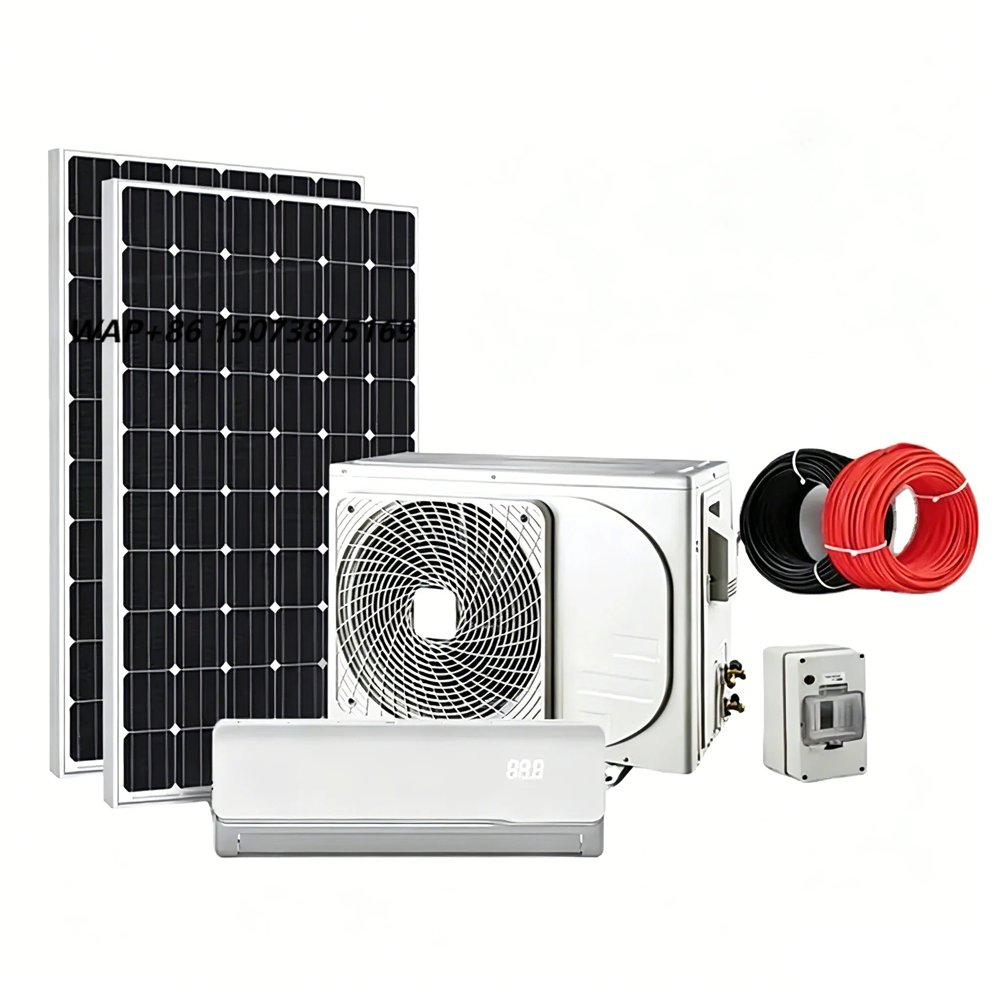 AC/DC Hybrid Solar Air Conditioner 9000BTU Split System 48V DC Inverter AC for Home and Office Zero Electricity Bill During Day