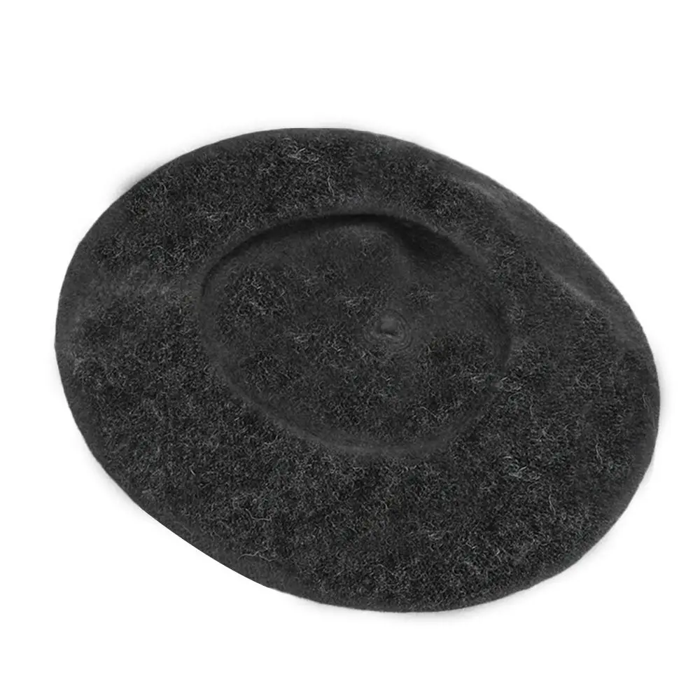 

Fashion Warm Winter Wool Berets Hat Retro Solid Color French Artist Hat All Matched Elegant Plain Cap Lady