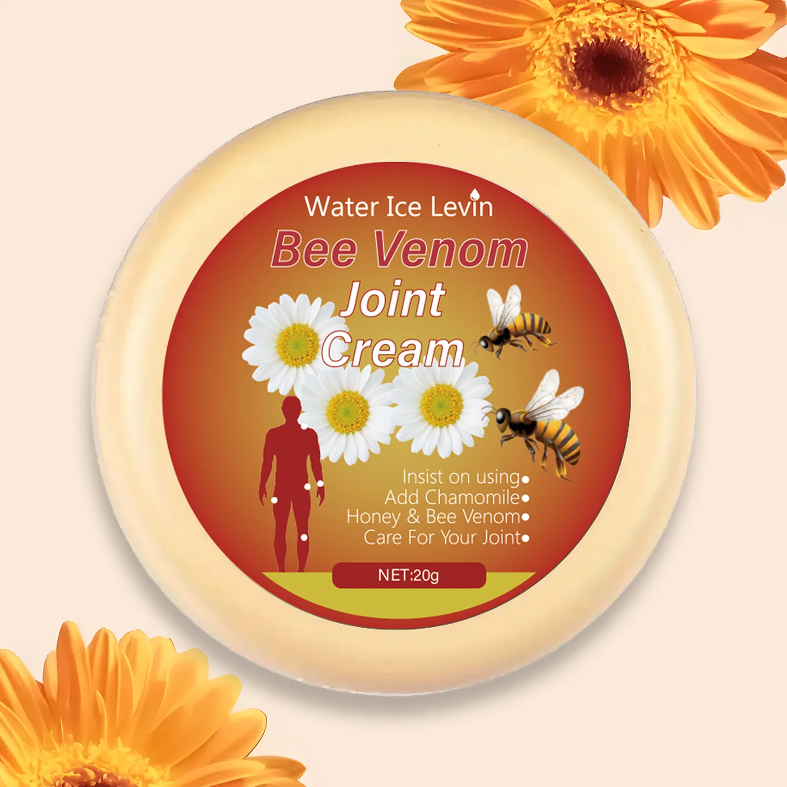 كريم مفصل سم النحل غني بسم النحل، ومكونات البابونج. إنها مناسبة لكل من الرجال والنساء، قفل الرطوبة، ترطيب طويل الأمد، خفيف وسهل الامتصاص #4