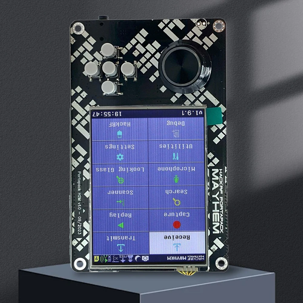 PortaPack H2M إصدار التوقيع لـ HackRF One R9 V1.9.1 SDR راديو MAX2839 جهاز استقبال راديو محمول 10.00MHZ TCXO شاشة 3.2 بوصة