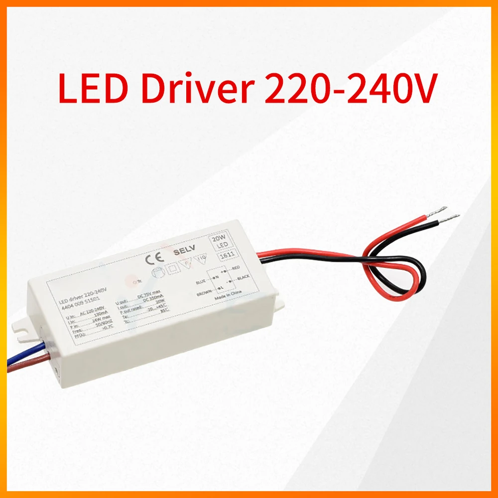 20W LED Driver LED di potenza a corrente costante 220-240V uscita 36-58V 350mA 4404 009 51501