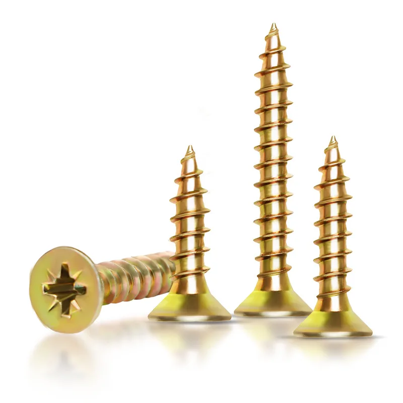 Cross Countersunk Head Self Tapping Screws, Color Zinc Fiber Board Nails, Hardened Drywall Screws M4 M5 For Furniture Wood