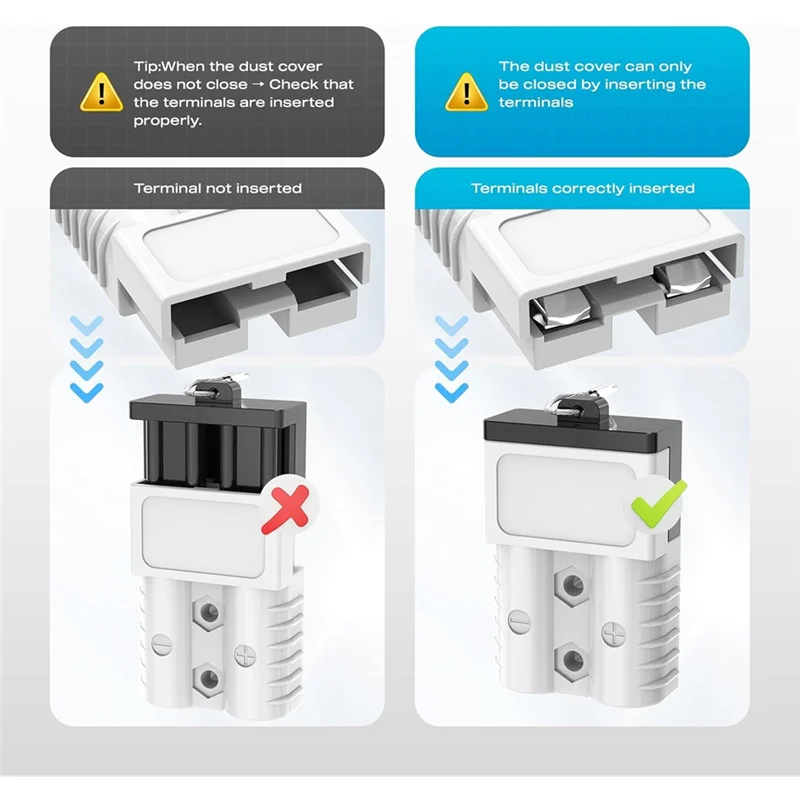 موصل A02F-Anderson، وصلة بطارية 1/0AWG مع غطاء صلب 12 فولت-36 فولت مجموعة أسلاك ونش أندرسون للكابل RV #3