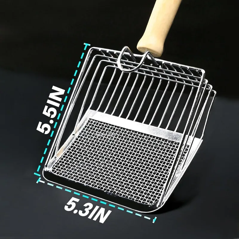 Cat Litter Shovel Cat Litter Spoon Stainless Steel Washable Kitten Litter Shovel Cat Toilet Cleaning Shovel Pet Cleaning Tool