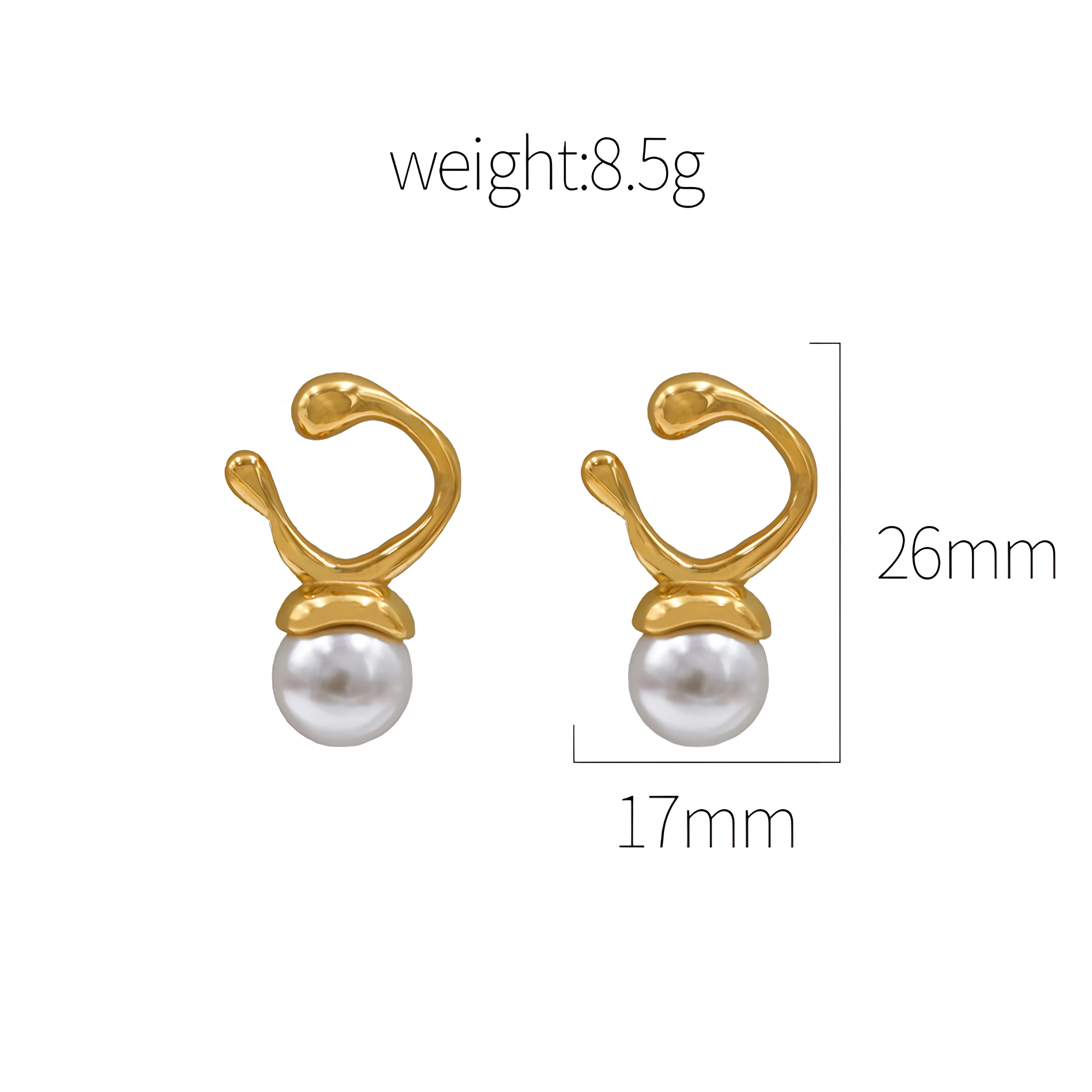 2024 Earrings stainless steel 18K golden earrings for women ring form Jewelry ateez style y2k Mother day Holiday gifts pearl