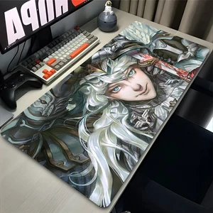 لوحة ماوس أنيمي اليابانية ، حصيرة لوحة مفاتيح بالأبيض والأسود ، كمبيوتر محمول من القمح ، سيف في B-Berserk ، مانجا PC ، قمر ، نجمة ، حصيرة مكتب ناعمة ، XXL أفضل 12 مبيعات بالحجم الطبيعي سيف الشجاعة - No4