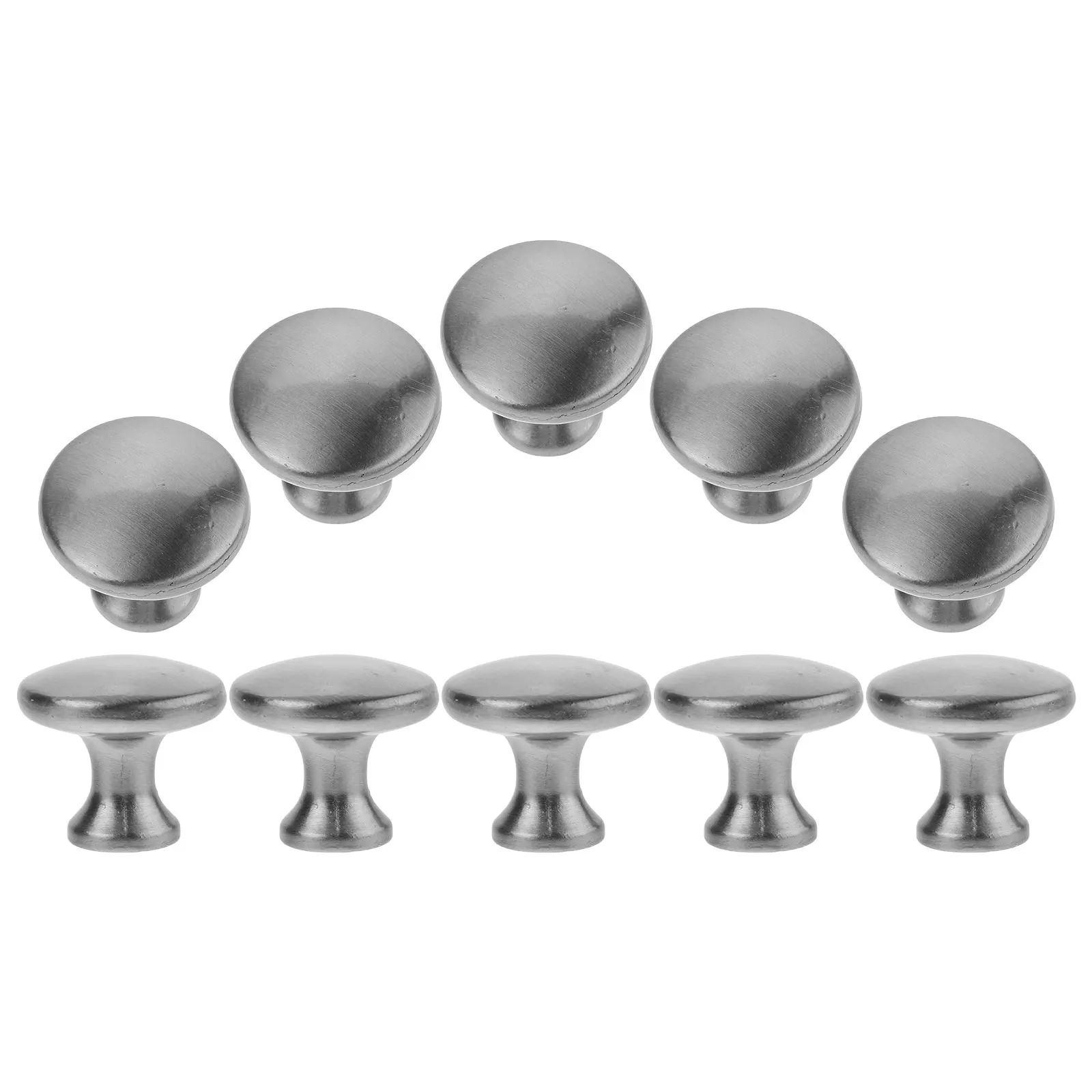 

10pcs Alloy Single Door Dresser Pulls Knob Hole Small Iron Brushed Drawer Pulls for Cabinets Furniture Hardware