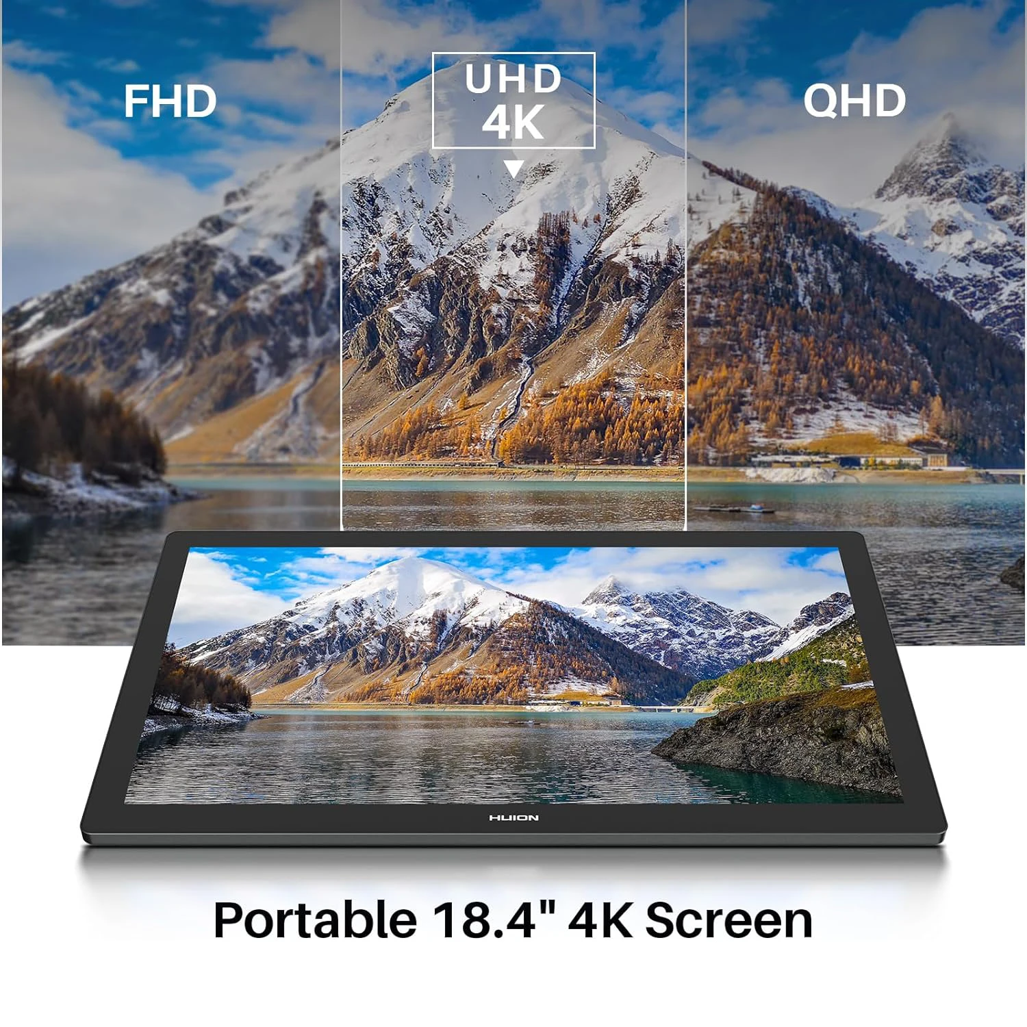 Imagem -04 - Huion Tablet Kamvas Pro 19 Mesa Digitalizadora Tablets Gráficos Monitor18.4 Finger Touchscreen 4k Uhd Desenho Display16k Níveis de Pressão Dual Pen