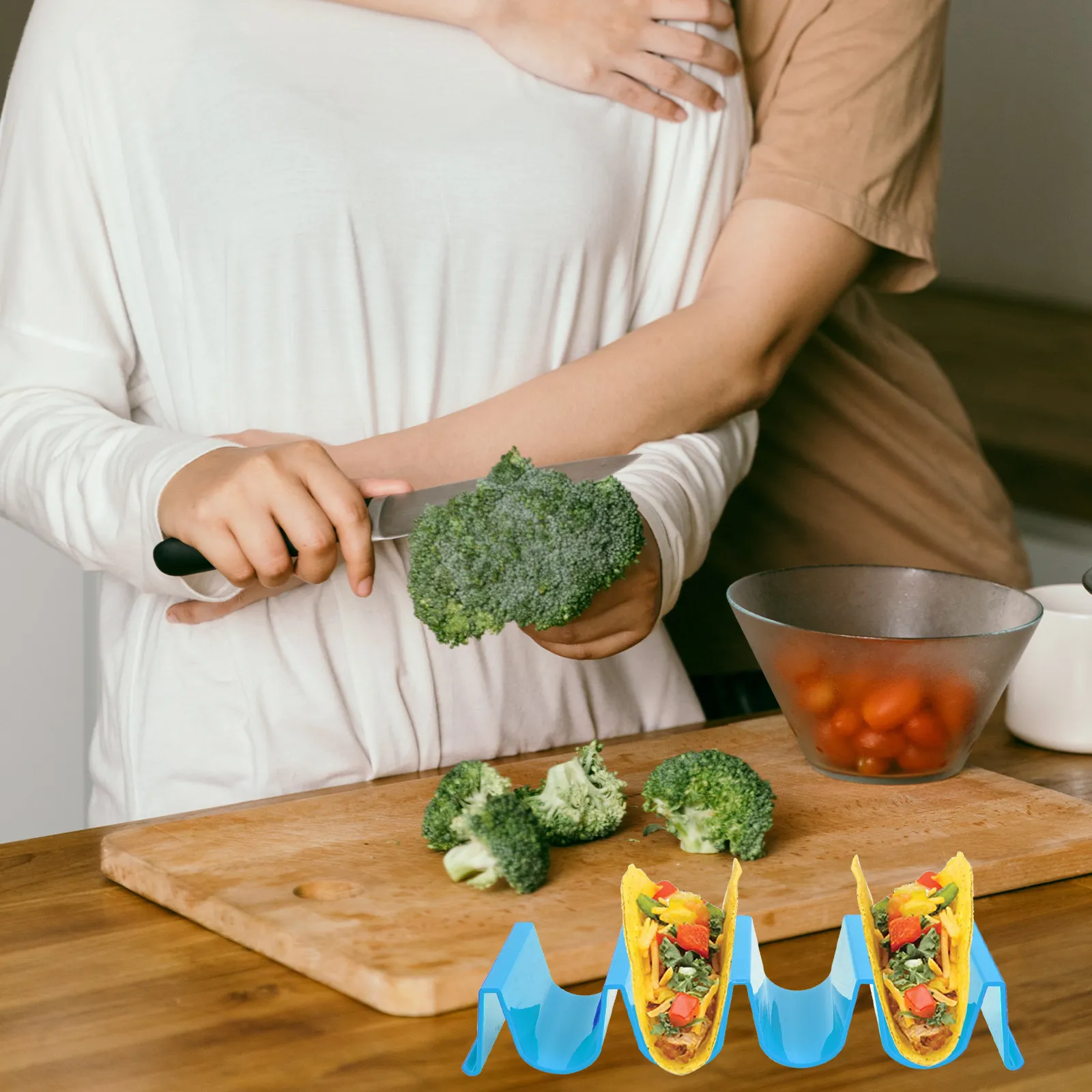 Juego de 4 Soportes Premium para Tacos, Mantienen la Forma para Servir Fácilmente con Complementos, Soporte para Panqueques y Burritos, Plástico Colorido para Cocina