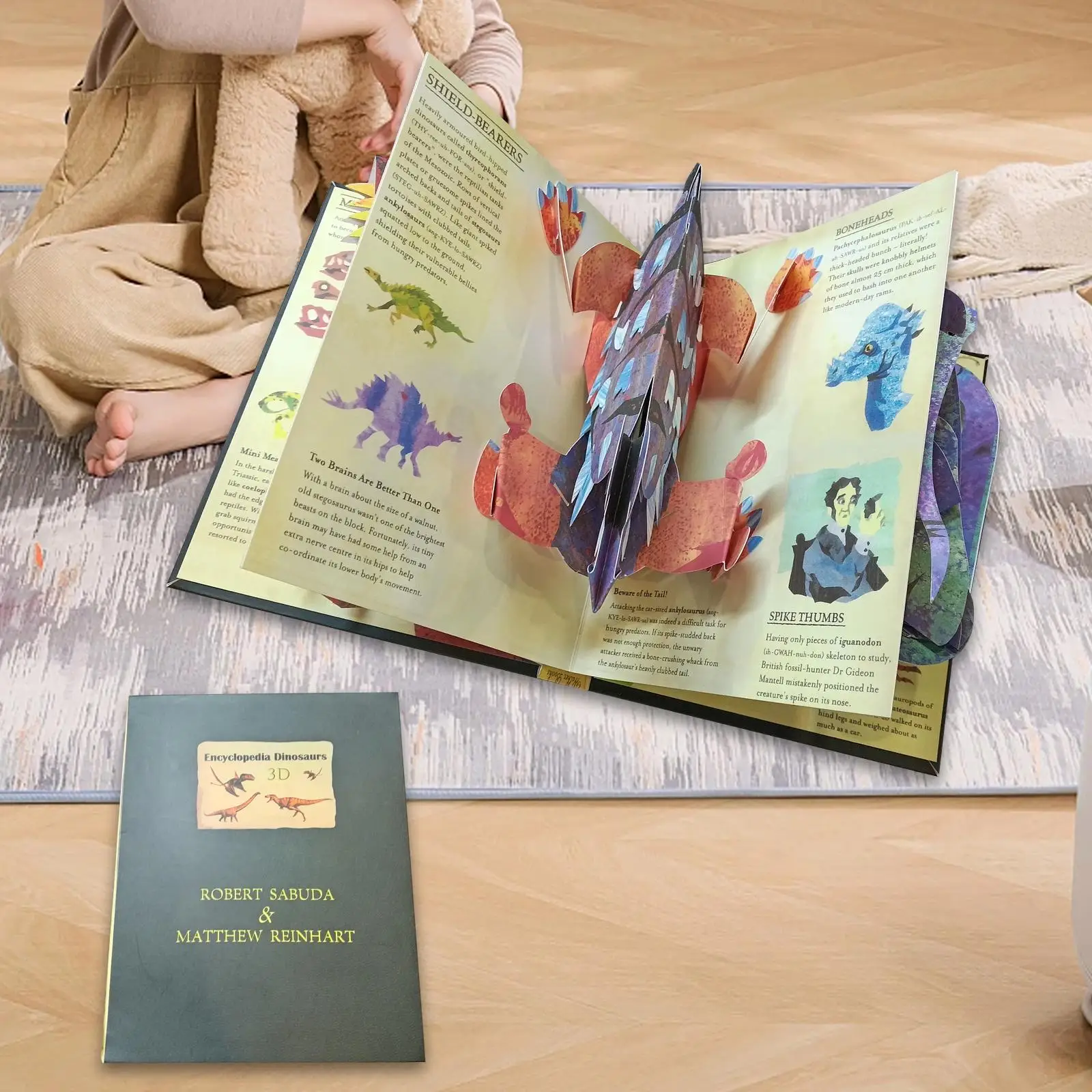 كتاب ديناصور ثلاثي الأبعاد كتاب التعليم المبكر المضحك مع صفحات تفاعلية للأطفال الأولاد والبنات والأطفال الصغار هدية لمحبي الديناصورات
