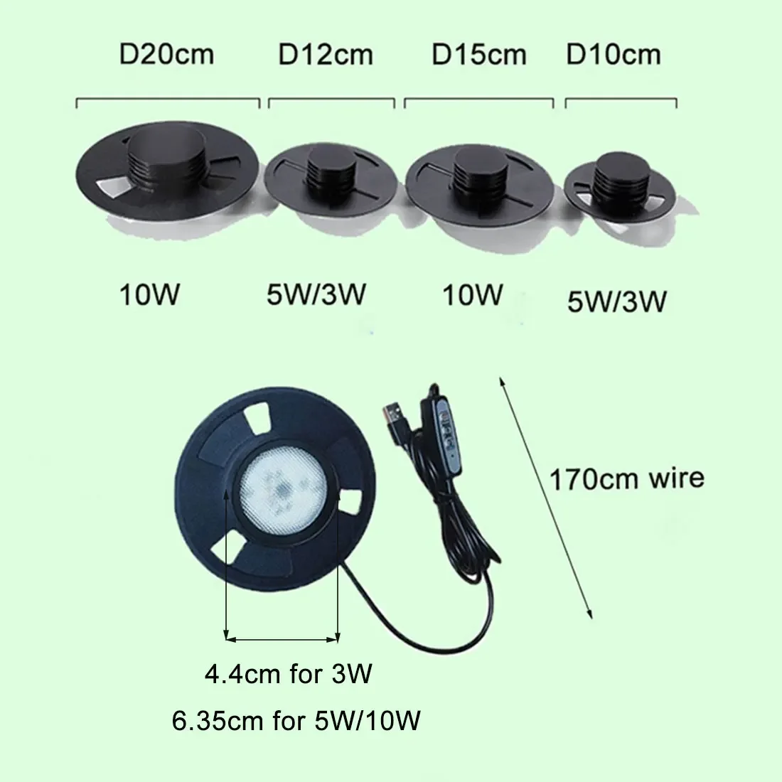 Dimmable USB Terrarium Plant Growing Lamp with Timer for Vases,Indoor Plant Growth, Succulent, Miniature Gardening Landscape O9L