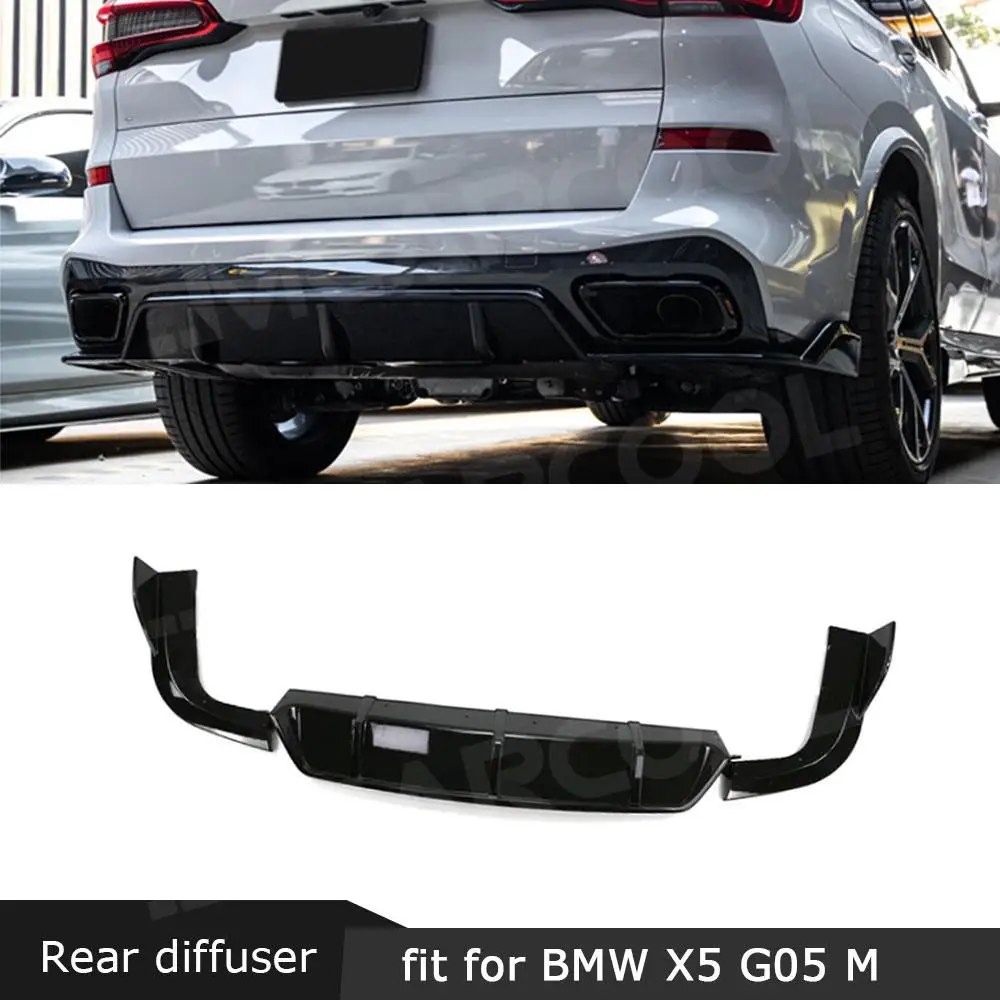 

Carbon Fiber Rear Bumper Lip Duffuser Spoiler Splitter for BMW X5 G05 M sport 2019+ Car Styling Gloss Black Rear Diffuser