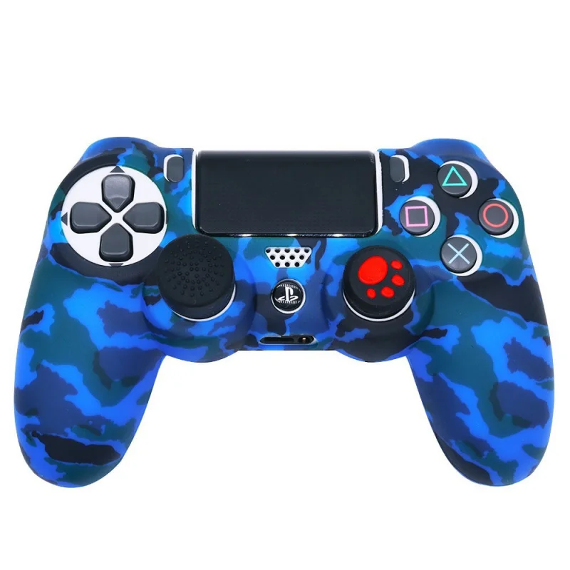 

New PS4 Silicone Cover Gamepad Case Camouflage CoatedCamouflage spray painting hand feel controller protective case