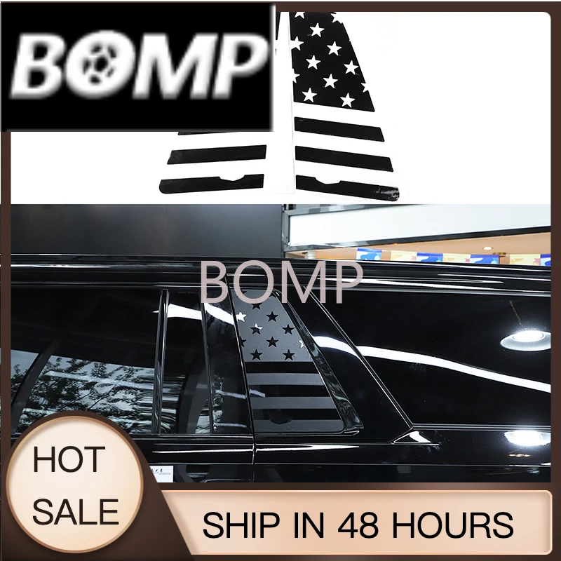 BOMP For Cadillac Escalade 2015-2023 PVC car styling car center pillar rear glass sticker car exterior accessories 2Pcs