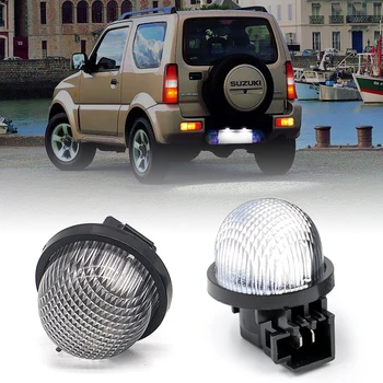 2szt. dla Suzuki Jimny Alto Carry Pickup Grand Vitara Swift Wagon R Baleno Opel Agila Białe oświetlenie tablicy rejestracyjnej LED